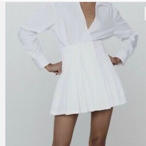 Zara white pleated wrap romper! Only worn once!
